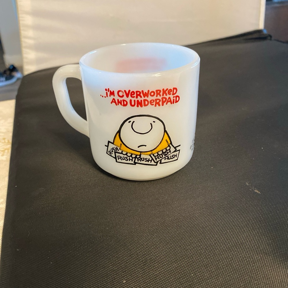 Overworked and Underpaid White Mug